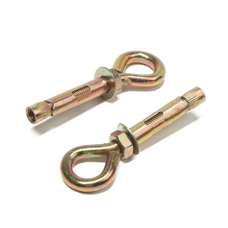 Anchor bolt of scrap, with a ring, galvanized, 10x50 mm, 55 pcs
