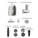 Pioneer MG110 meat grinder, electric, 2500 watts, 2.5 kg/min, reverse, 2 lattices, 1 nozzle, silver