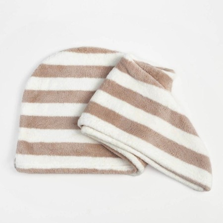 Chalma for drying hair Ethel "stripes", cell, 65*25 cm, 100% p/e-4
