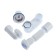 Siphon for shower pallet "Ani Plast" E015, 1 1/2, flat, with a corrugated triber 40 x 50 mm