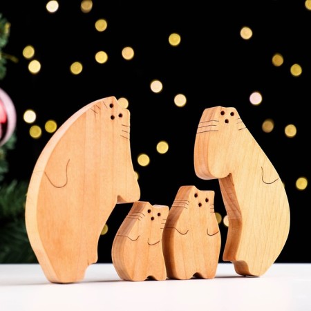 Souvenir-Pazle "Family of Black Cat", 4 pcs, 14x11 cm-2