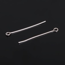 Pin with a loop cm-1083, 3 cm, packaging 100 g, silver color