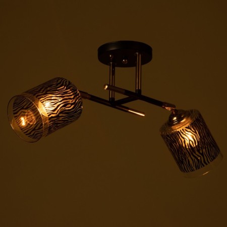 Roberta chandelier 2he27 40W black and gold 48x26x27 cm Bayerlux-2