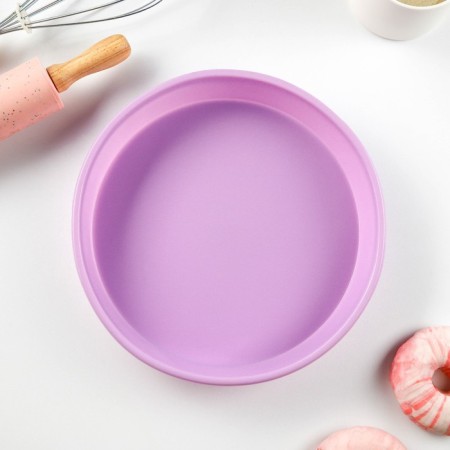 Baking uniform "Circle", silicone, 23 × 3.5 cm, lilac color-1