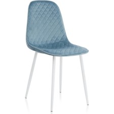 Capri Metal/velor, white/blue 44x52x86 cm stool