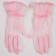Carnival accessory - transparent gloves with a skirt, pink color