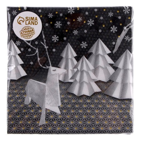 Paper napkins "New Year's Origami", 33x33 cm, set 20 pcs.-3
