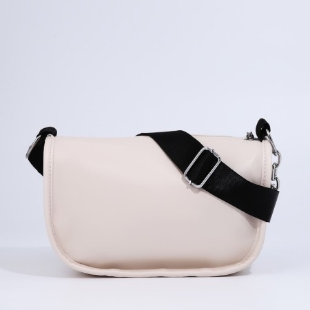 Cross-Bodi Bag on a zipper, beige color