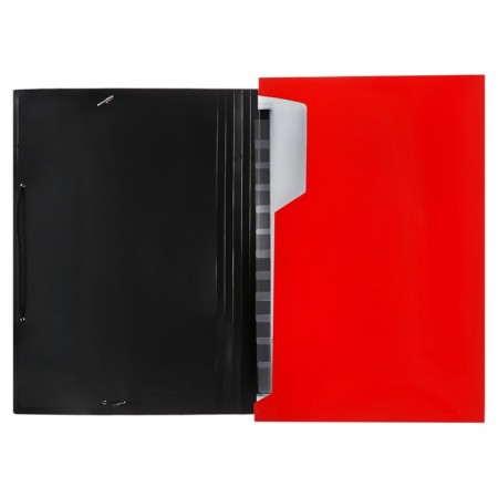 Folder file Calligrata Top Deluxe 13 Department. A4 plastic 1.0mm is red. Cut in color-3