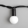 Garland “thread” 10 m with nozzles “balls 2.5 cm”, IP44, dark thread, 100 LED, glow of white and blue, blinking, 220 V