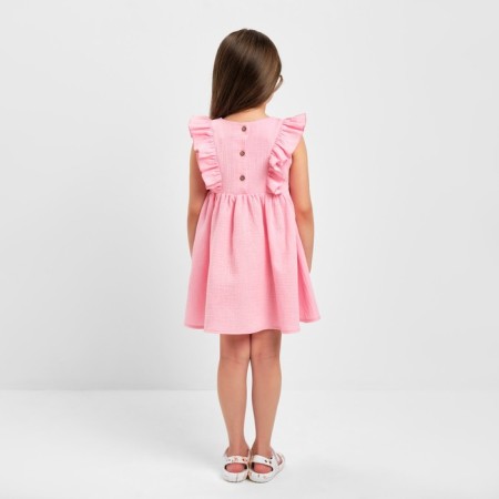 Baby dress with ruffles KAFTAN "Muslin", p. 34 (122-128 cm) pink-2