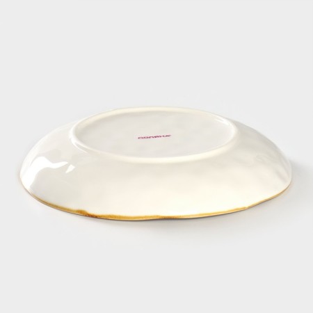 Plate of a porcelain deep shade Organic Gold, 670 ml, d = 21.5 cm, white color-2