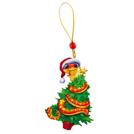New Year's Wooden Suspension "Snake"-1