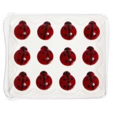 Chancellery power buttons in the form of God's cows, 12 pieces, Devente Lady Birds,