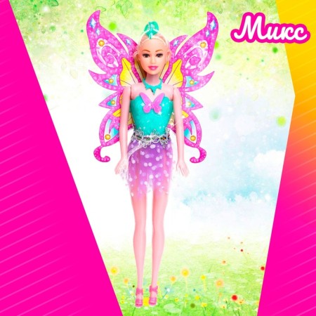 Fairytale doll "Butterfly", in a dress, mix-9