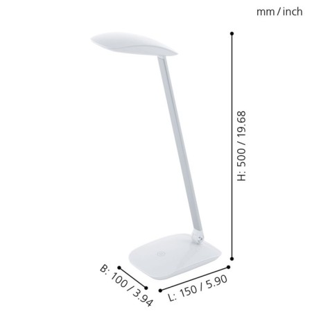 CAJERO table lamp, 1x4.5W LED, 4000K, 550LM, white color-1