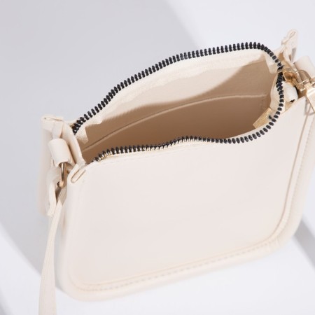Bag Cross-Bodi with a zipper, white color-5