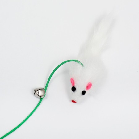 Domestica-a-piece "Mouse" with a white mouse on a pink handle-1