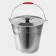 A bucket with a lid, 12 l, d = 32 cm, from stainless steel Aisi 201