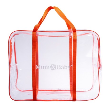Bag in the hospital with pocket, orange color-1