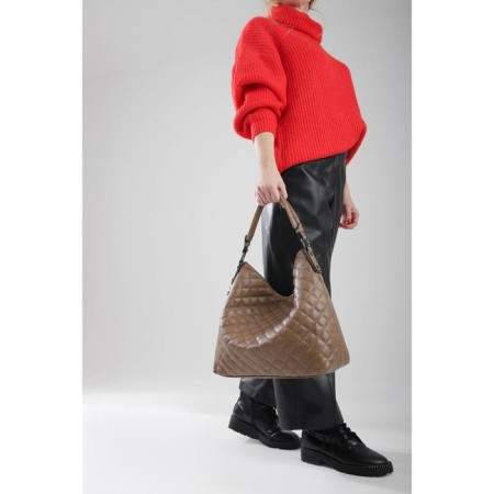 Bag-bag, lightning department, outer pocket, brown color-3
