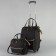 Bag-rug 2 in 1 on wheels 18 ”, lightning department, external pocket, black color