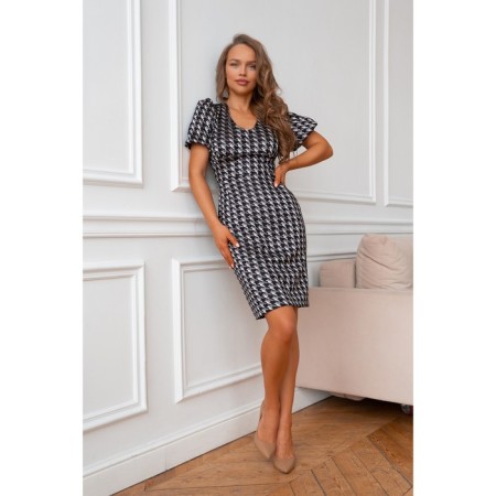 Women's dress, size 48, gray-black color 5605-5
