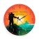 Wall clock, series: interior, "conquer time", discrete move, d-23.5 cm