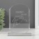Souvenir Glass Stela "Result" 16x11x4.5 cm