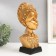 Souvenir Polystone Bust "African in jewelry with earrings" gold 27x12.5x10.5 cm