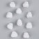 Knitted hat knitted, set 10 pcs., White color