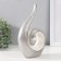 Souvenir ceramics "curl" silver-white 22.5x14.5x6 cm