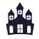 Decor felt "castle" set of 5 pcs., Size 1 pcs: 4 × 6 cm