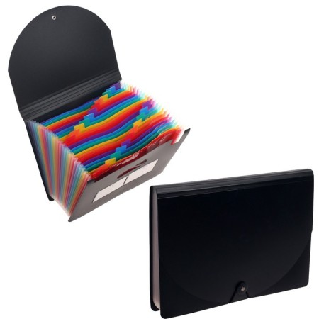 A4 elastic band, 24 departments (multi -colored), black