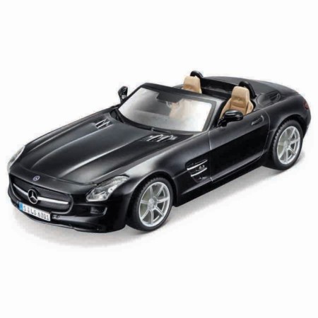 BBURAGO Mercedes-Benz SLS AMG Roadster, Die-Cast, 1:32, Black color
