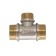 STM tee, 3/4 "x1/2" x3/4 ", outer thread, nickel -plated brass
