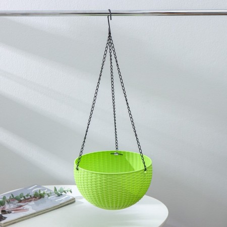 Plastic puff for flowers suspended with an internal pallet, 2.7 l, color mix-1