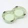 Metal dual bowl on a plastic base 2 x 160 ml, 25 x 14 x 5 cm, green