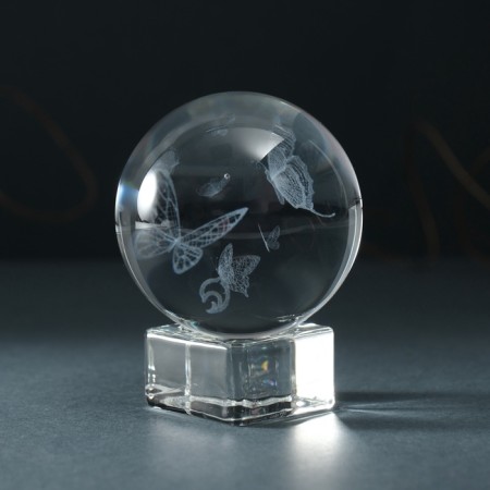 Souvenir glass ball "Butterflies" d = 6 cm-2
