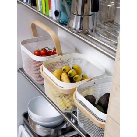 Universal Basket LADOM, 26.5 × 25.5 × 18 cm, white color-10