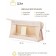 Cosmetic bag with a net, 27x8x16 cm, beige