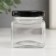 Bank for candles glass with a cover "Four faces" Transparent 80 ml 5.5x5x5.5 cm