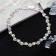 Bracelet with rhinestones “ice” stream, rainbow color in silver, 18 cm