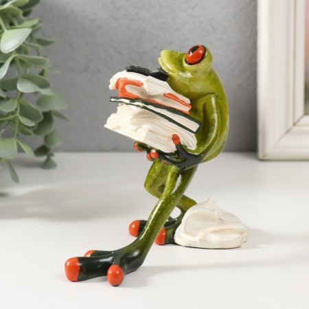 Souvenir Polystone Lac "Frog - Accountant" 11x13x5.5 cm-3