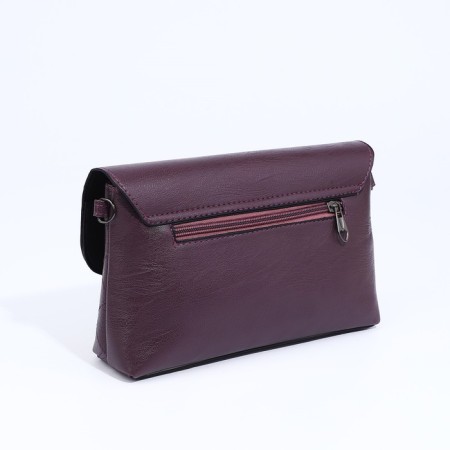 Magneta bag, long belt, purple color-2