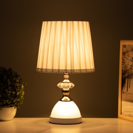 Table lamp "Kim" 1x40W E27 1x5W LED white/gold 23x23x40cm-1