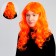 Wig "wet carving", long hair