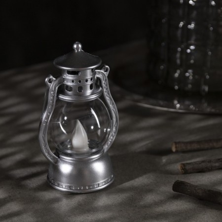 LED figure "Silver Lantern" 8 × 12 × 6 cm, plastic, batteries AG13x3, glow warm white-1