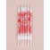 Candles for the cake "wavy lines", 6 pcs, white with red