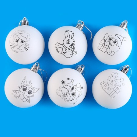 Set for creativity. Christmas balls for coloring "FALITAL TALE", 6 pcs-3